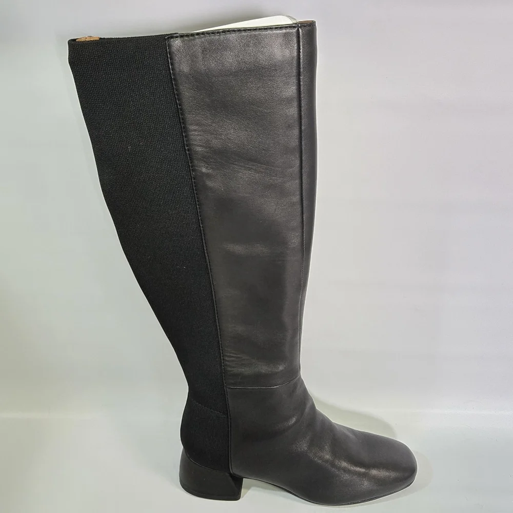 Kenneth Cole Gentle Soul Emily Tall Knee High Boot Black Leather Comfort 7.5 NIB